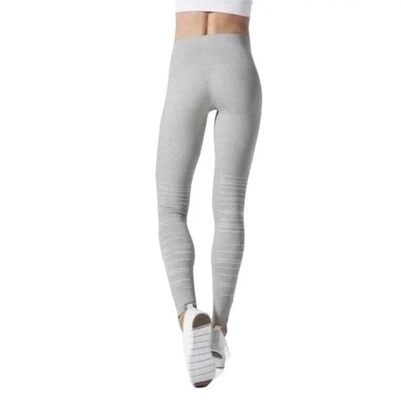 BLANQI Sport Support Hipster Cuffed Leggings Sz Small Gray Maternity Post Partum - Picture 2 of 9